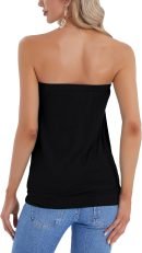 Women's Summer Beach Tie Dye Sleeveless Stretchy Pleated Tube Tops